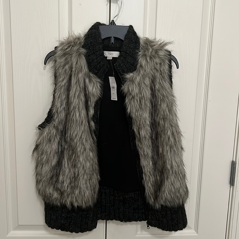 A brand new Loft fur vest!